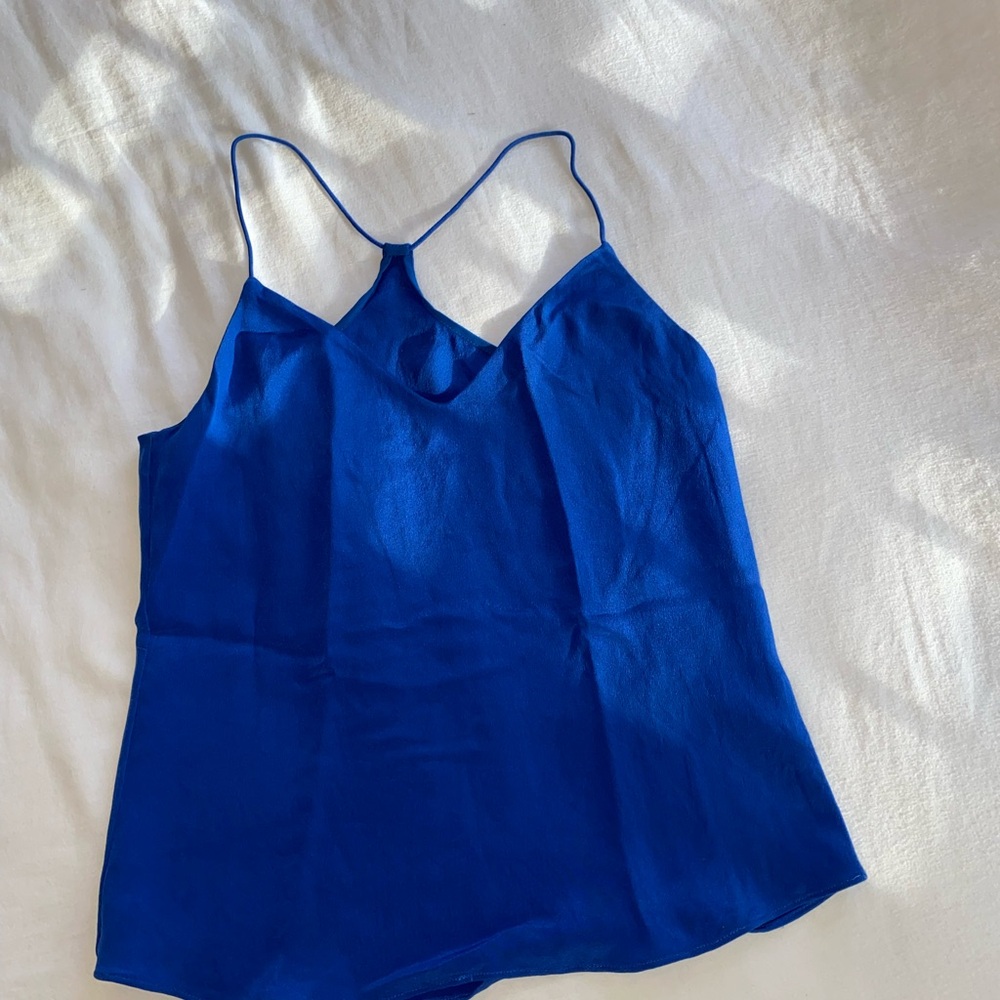 j. crew - cobalt blue grotto silk carrie cami tank